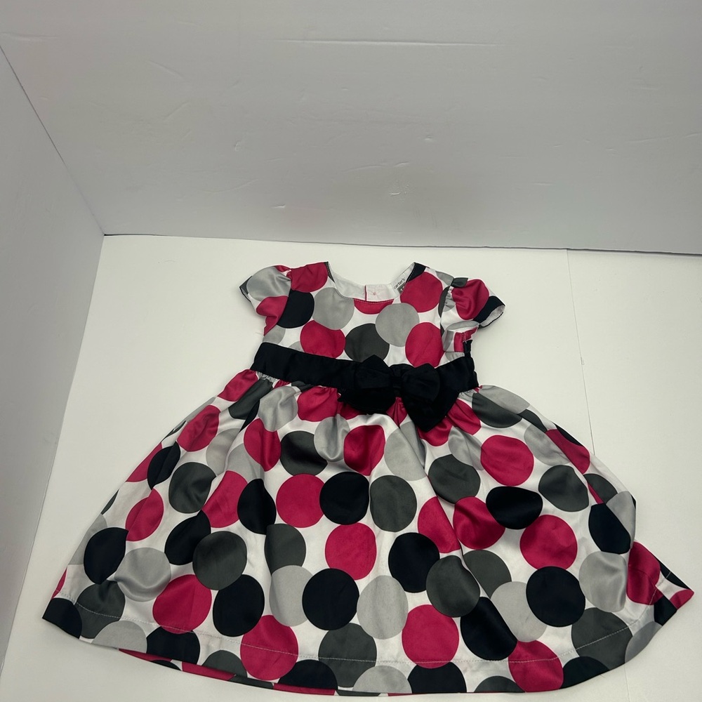 Carter's Black and White A-Line Sundress with Flutter Cap Sleeves